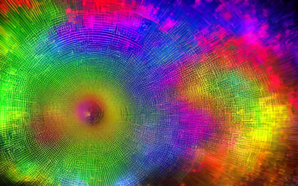 Image similar to god mind organic computer technological singularity, future perfect, award winning digital art extremely detailed, iridescent color scheme