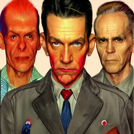 Prompt: Bright colorful twin peaks concept art by Alex Ross, Jason Manley, and Norman Rockwell