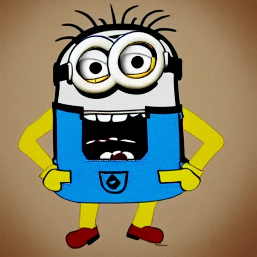 Image similar to The Minion King Bob as a fall guys character