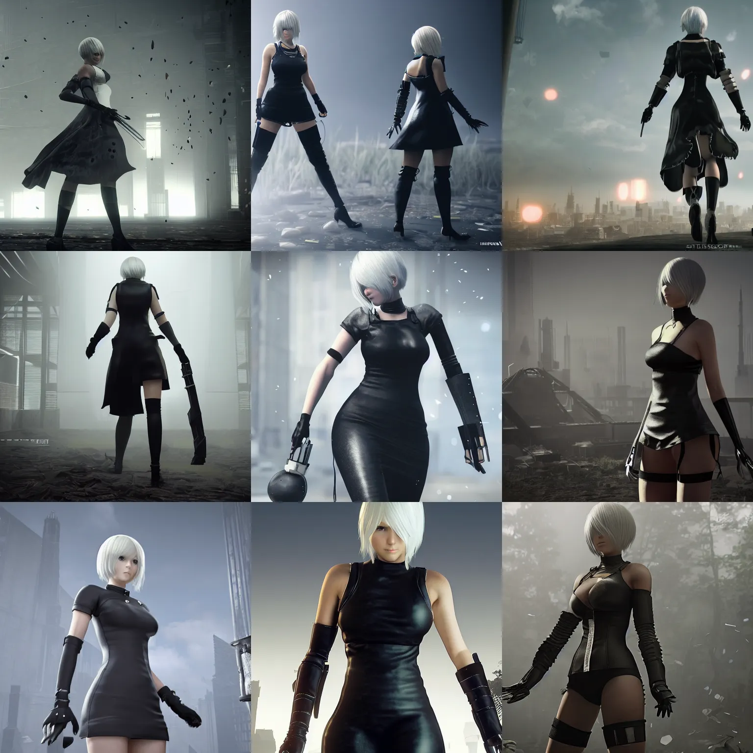 Prompt: ultra realistic render of Nier Automata