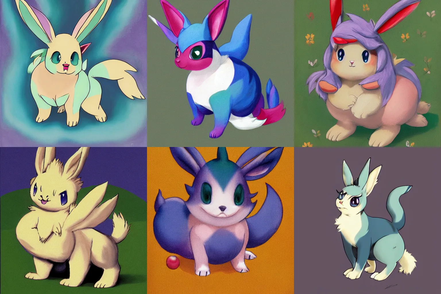 Prompt: chubby eeveelution by louise dahl - wolfe