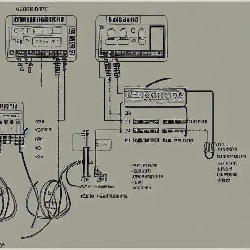 Prompt: wiring schematic of Alex Jones depicting all wires and grounds