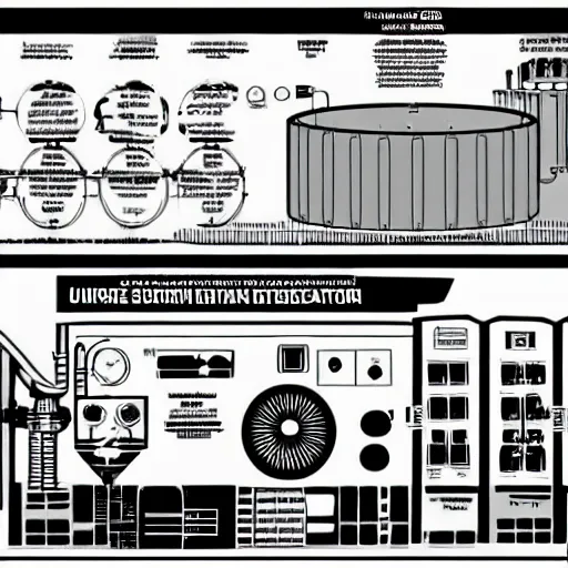 Image similar to illustration of the core of a nuclear reactor, by laurie greasley and james stokoe