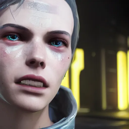 Image similar to An android from Detroit become human, 4k, sharp, detailed