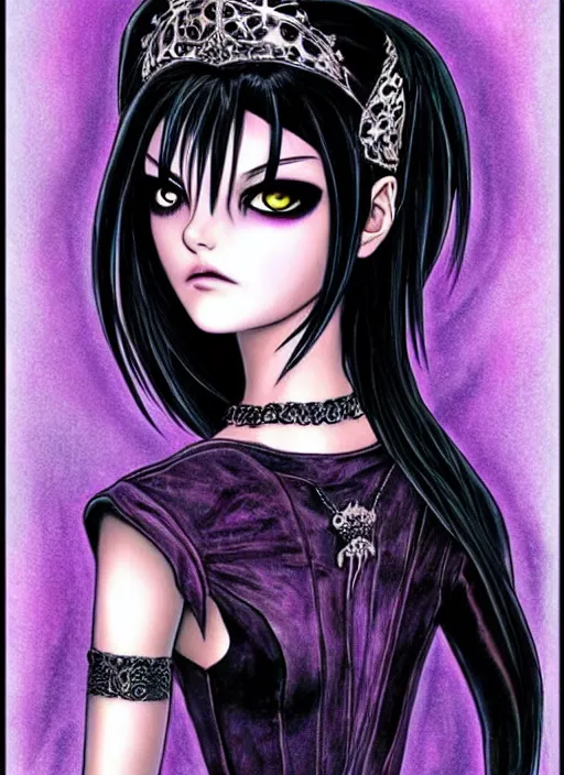 Image similar to ( ( gothic # ) ) princess portrait *. *. by battle angel alita * *, highly detailded