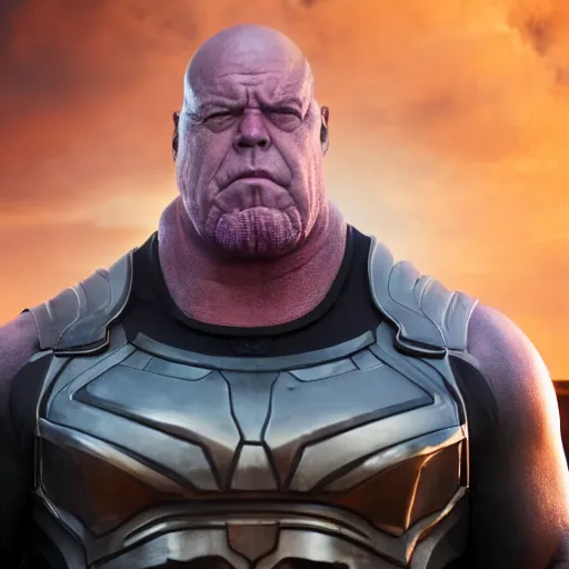 Prompt: dean norris as thanos, hd 4k photo