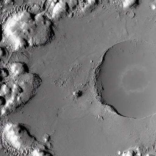 Image similar to Korolev city inside of Korolev crater on Mars, satellite view