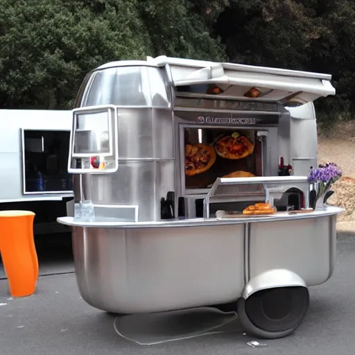 Image similar to futuristic food truck