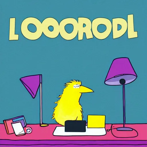 Image similar to big bird lofi beats to chill and study to 2 4 / 7