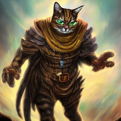 Prompt: The Cat monster d&d art, fantasy, painted, 4k, high detail, sharp focus