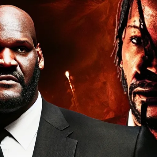 Prompt: shaquille o'neal as john wick