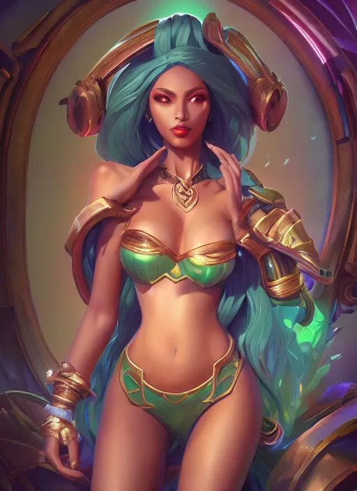 Image similar to qiyana, from league of legends, au naturel, hyper detailed, digital art, trending in artstation, cinematic lighting, studio quality, smooth render, unreal engine 5 rendered, octane rendered, art style by klimt and nixeu and ian sprigger and wlop and krenz cushart