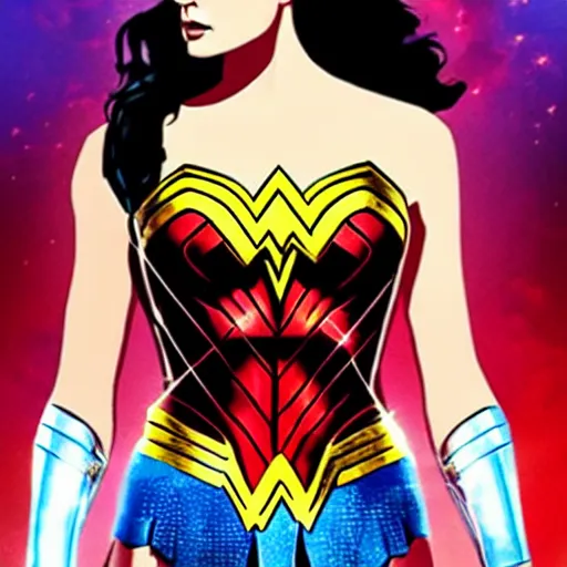 Image similar to wonder woman movie poster but with Gegia