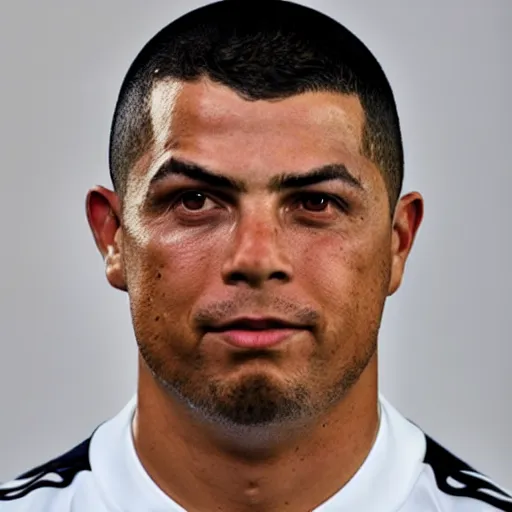 Prompt: ronaldo nazario fenomeno, 3 0, head and shoulders, studio photograph, portrait