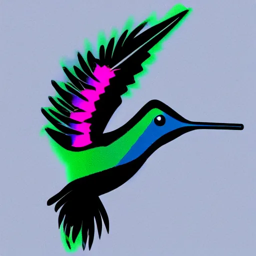 Prompt: cyber hummingbird