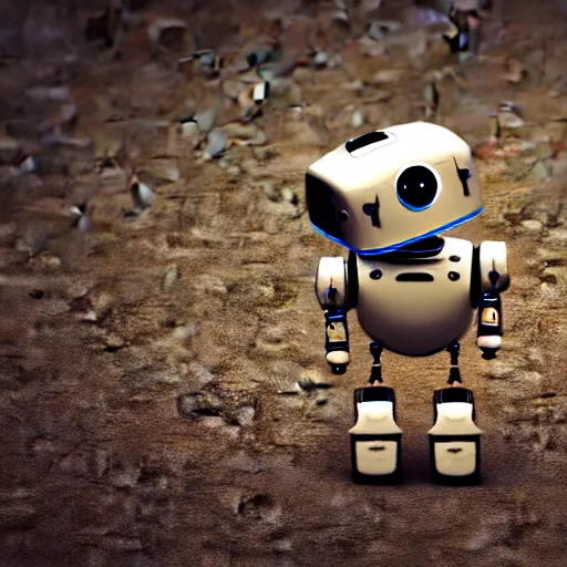 Image similar to a cute little robot out wood. super realistic 8 k render of a elegant, cinematic composition