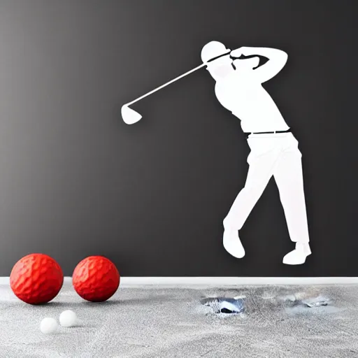 Image similar to die cut sticker of golf player