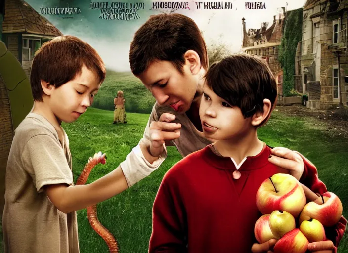 Prompt: a worm, the apple and the worm ( 2 0 0 9 )