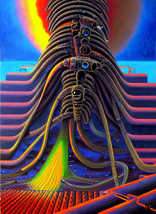 Image similar to apocalypse machine detailed painting by rene laloux