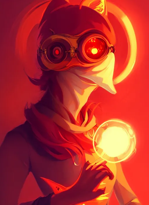 Image similar to style artgerm, joshua middleton, illustration, anthropomorphic hamster as alchemist artificer wearing orange pelt light armor, anime eyes, red hair, swirling fire cosmos, fantasy, dnd, cinematic lighting