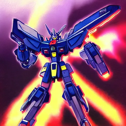 Image similar to gundam by mamoru nagano, fivestarstory style,