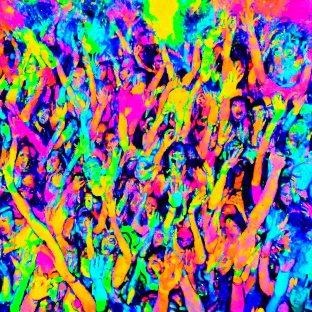 Prompt: Fauvist rave party
