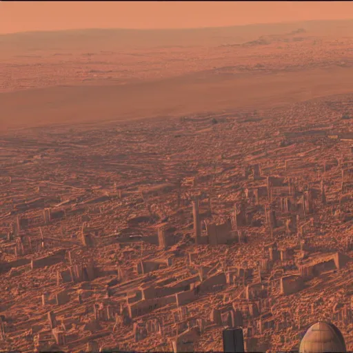 Image similar to The city of paris on mars, hyper-realistic, 8K HDR.