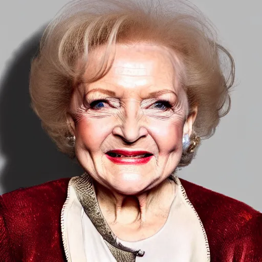 Prompt: betty white as the doof warrior