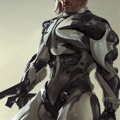 Image similar to Raiden Metal Gear Solid Revengeance,Greg rutkowski, Trending artstation, cinematográfica, digital Art