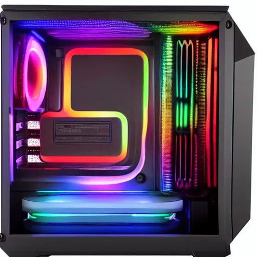 Prompt: RGB gaming pc