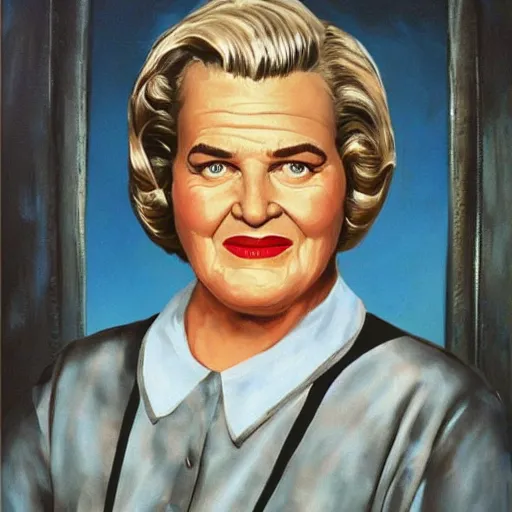 Prompt: david harbour as mrs doubtfire, oil movie poster painting 1 9 9 0 s