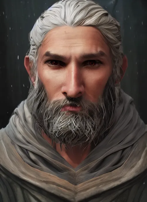 Prompt: A fantasy comic book style portrait painting of a male mystic druid, unreal 5, DAZ, hyperrealistic, octane render, RPG portrait, dynamic lighting