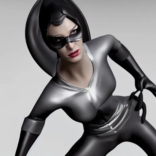 Prompt: 3d render of Catwoman, photorealistic, finalRender, octane, Unreal Engine