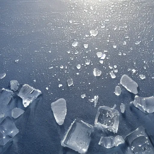 Prompt: clear sheet of ice