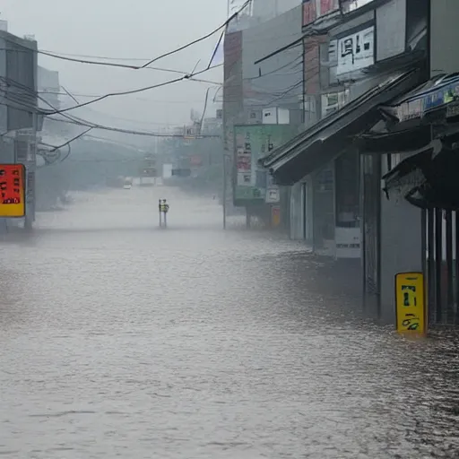 Image similar to heavy rain with flood in south korea