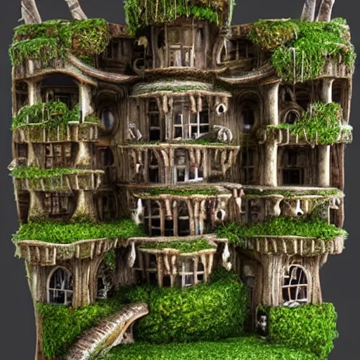 Prompt: fungal building, realistic, detailed,