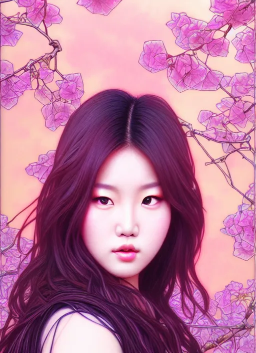 Image similar to roseanne park of blackpink, goddess, tarot card, highly detailed, digital painting, smooth, sharp focus, illustration, ultra realistic, 8 k, art by artgerm and alphonse mucha