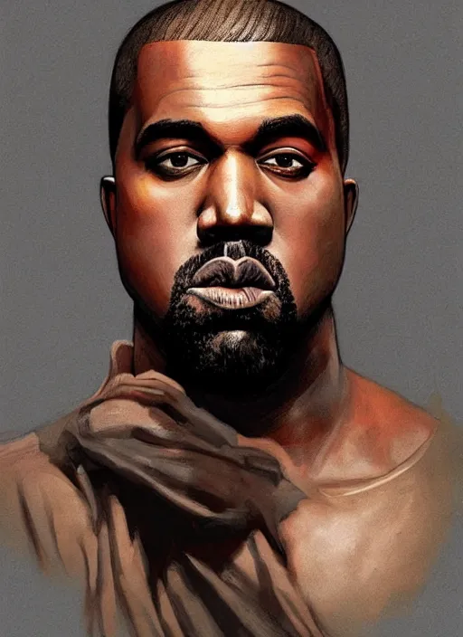 Prompt: Portrait of Kanye West defeating Pete Davidson, marvel comics, dark, intricate, highly detailed, smooth, artstation, digital illustration by Ruan Jia and Mandy Jurgens and Artgerm and Wayne Barlowe and Greg Rutkowski and Frank Frazetta