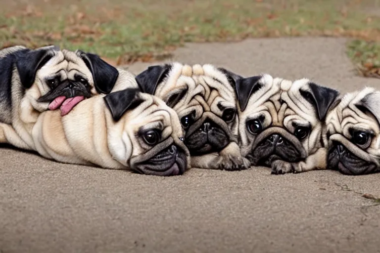 Image similar to a pug centipede, photo