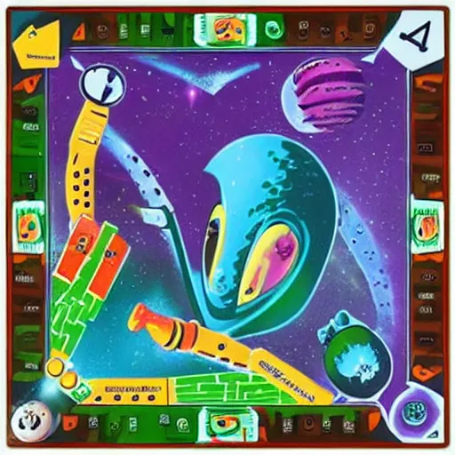 Image similar to A alien board game