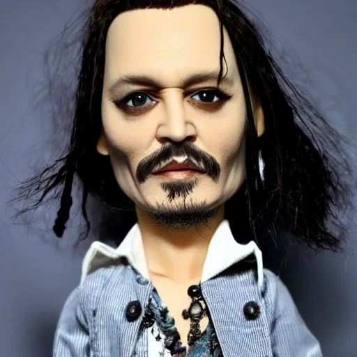 Prompt: Johnny Depp doll