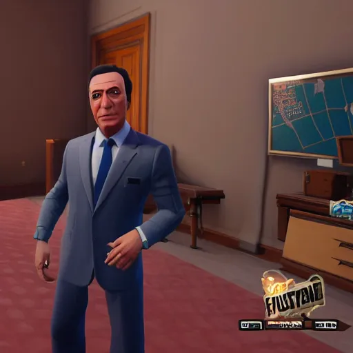 Image similar to Silvio Berlusconi in Fortnite very detailed 4k quality super realistic