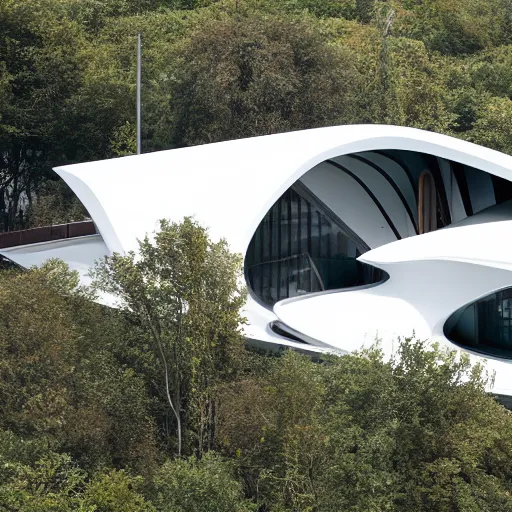 Image similar to house designed by zaha hadid