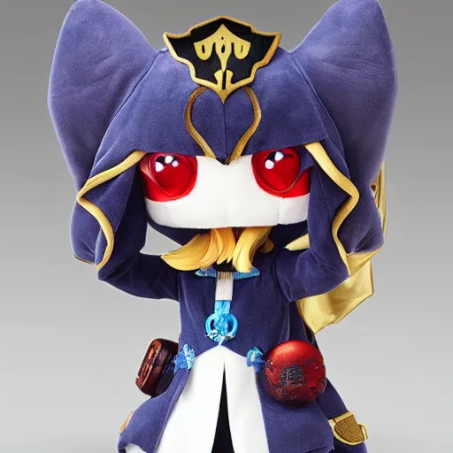 Prompt: cute fumo plush of the cunning general of the shadow kingdom, anime girl, vray