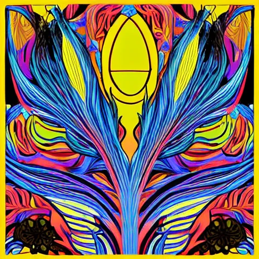 Image similar to abstract feathers, art style by Sandra Pelser, pop art nouveau