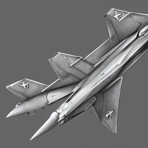 Image similar to modern jet fighter shaped like a mythical dragon carrying a full set of missiles high in the sky, hyper realistic, digital pencil art