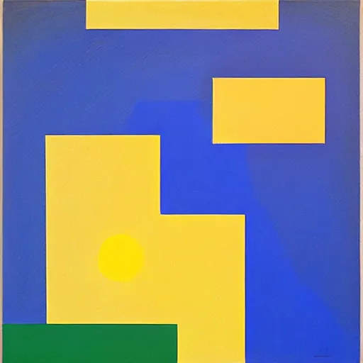 Image similar to dream by kazimir malevitch symmetrical geometrical suprematism minimalism oil on board unfinished