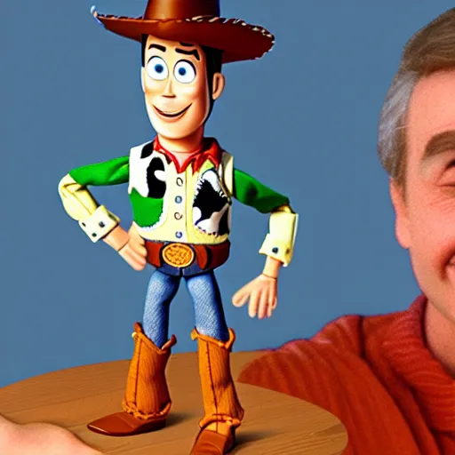 Prompt: woody from toy story 1995 movie as an actual figure