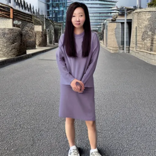 Prompt: photorealistic photo of a chinese canadian girl wearing a everyday dress