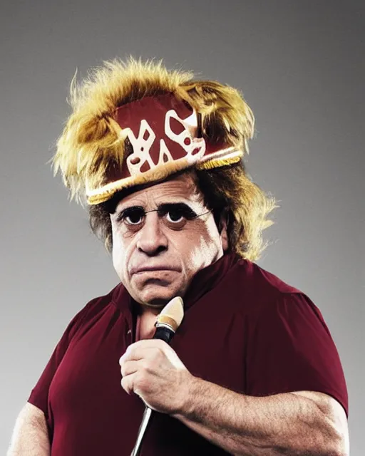 Image similar to portrait of danny devito as a wrestler. photographic, photography